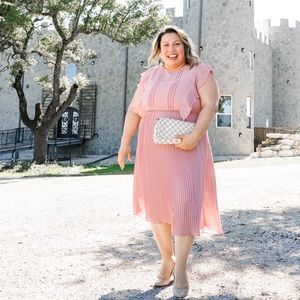 Pink midi dress